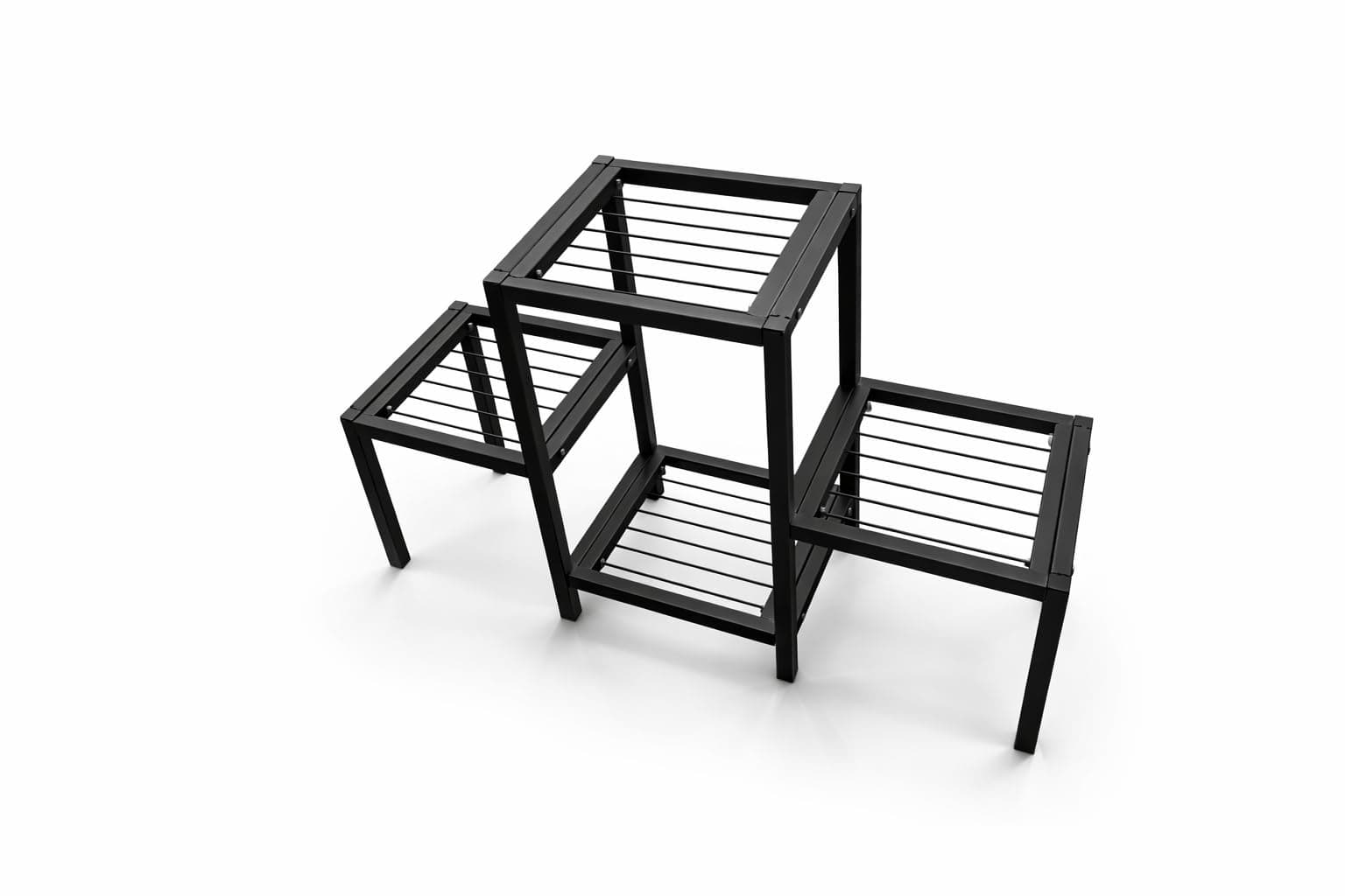 ReFixLy Premium Plant Stand – Metal planter for Indoor, Outdoor, Balcony, Home Garden & Living Room Decor (RQ - Metal, Black)