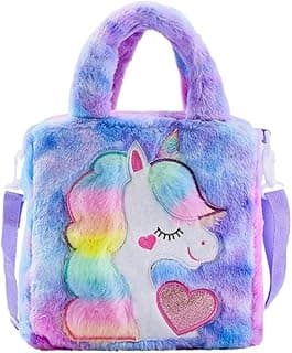 Toy Imagine Toy Imagine Unicorn Sling Bag for Kids Birthday Gift for Girls Crossbody Bag for kids with Soft Fur Finish Baby Toddler Handbag Cute Princess Purse Mini Sling Bag for 3-12 Year Girls Fashion Accessory