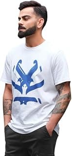 WROGN Men's 180 GSM Pure Cotton T-Shirt | Ancient Script Print | Slim Fit