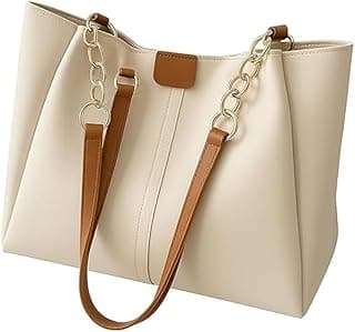 AESTHETIC HANDBAGS AESTHETIC Women’s Shoulder Handbag | Elegant PU Leather Tote with Chain Strap | Stylish Daily Use Purse for Office, College & Casual Outings-T-02