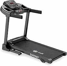 Fitkit by Cult PowerRun-96 BLDC Motor Treadmill (5HP Peak) | 12.8km/h Max Speed, 120kg Weight Capacity | 12 Preset Programs, LED Display | AUX/MP3/USB | Home Gym Equipment, Black