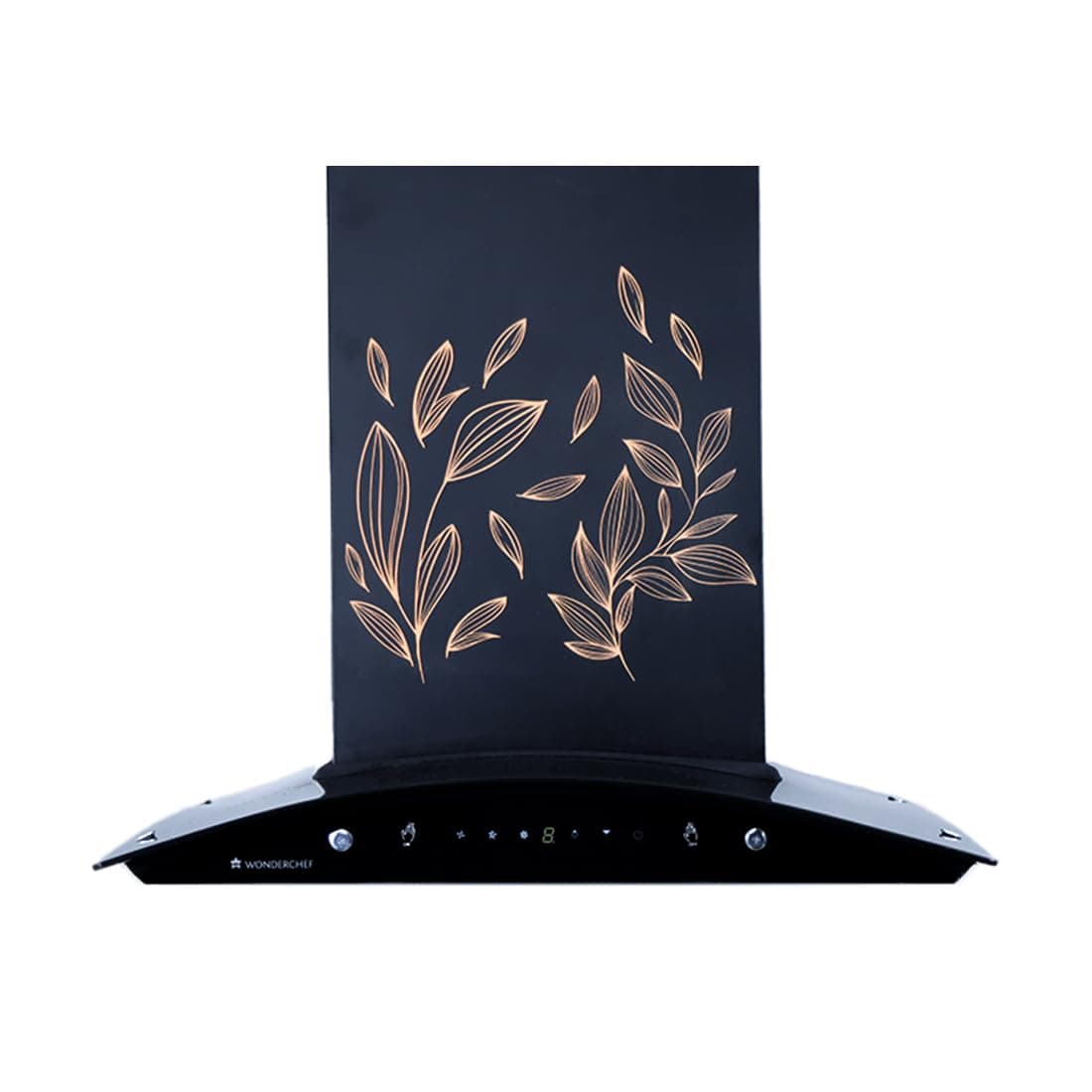 Wonderchef Ruby Curve Flora 60 cm Auto Clean Wall Mounted Chimney (Black 1200 CMH)
