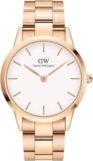 Daniel Wellington Iconic Link Analogue 40 mm White Dial Rose Gold Men's Watch