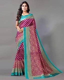 Generic Kanooda Prints Women's Fancy Mysore Printed Art Silk Saree_3159_Mysore_Rama_Wine