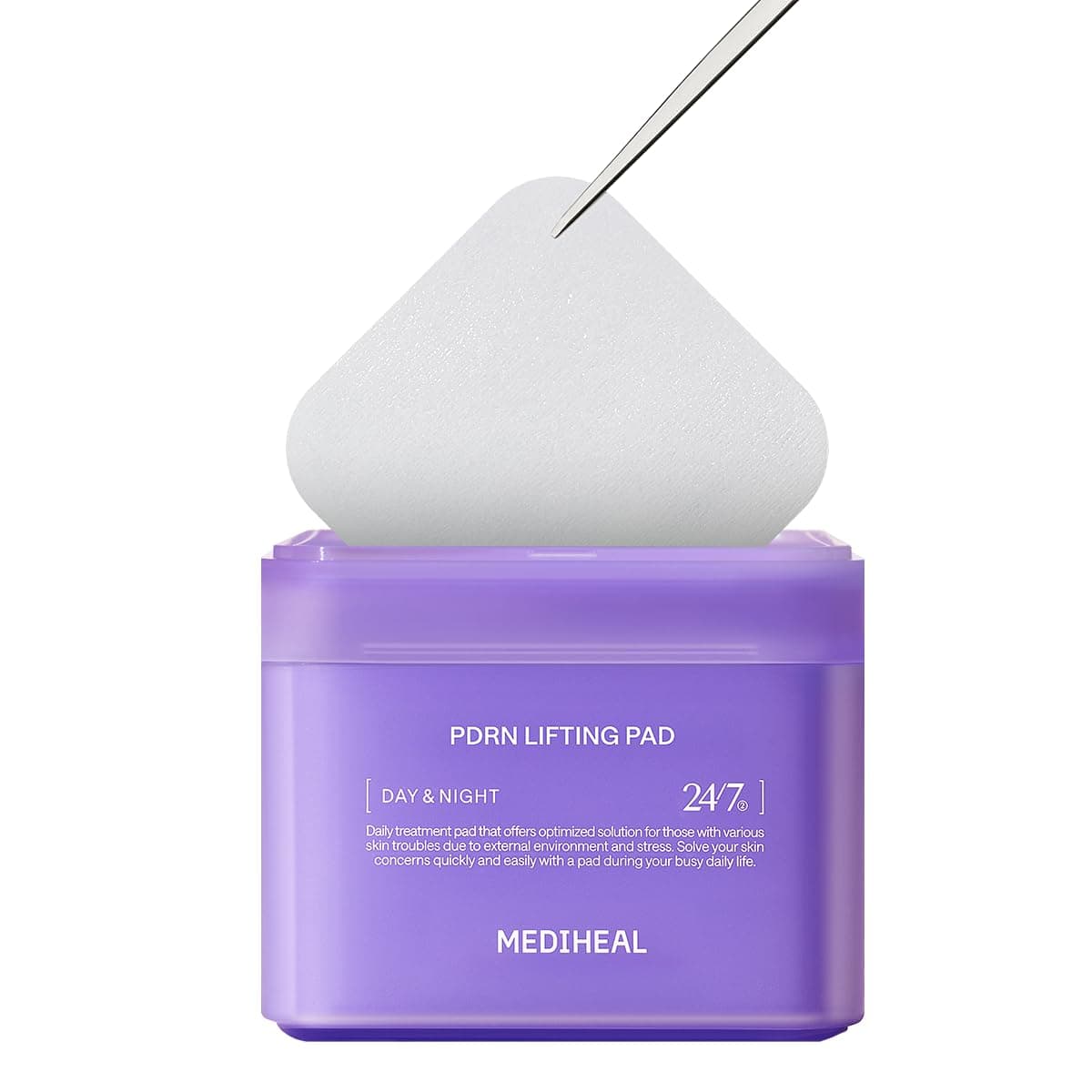 MEDIHEAL PDRN Lifting Toner Pads, Skin Firming Korean Facial Pads with Peptides, Squalane & Glutathione, Hydrating Elasticity Care for Wrinkles, Pores & Skin Tightening, Vegan Stretchable Daily Toner (100 Peice, 170ml)