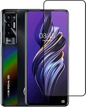 Glaxx Scratch Proof 5D Full Tempered Glass for Tecno Pova 5G (Black) Full Screen Protector with Easy Installation Kit