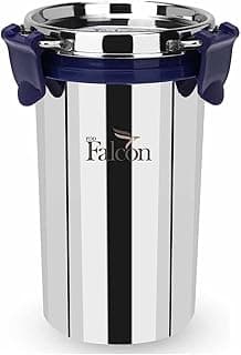 PDDFALCON EcoNxt Stainless Steel Tumbler/Glass Set with All-Steel Lid, Extra Clamp,Zero Plastic Contact,100% Leakproof BIS Certified, Jindal Seal & Made in India Ideal for Office, Gym, Travel (300ml)