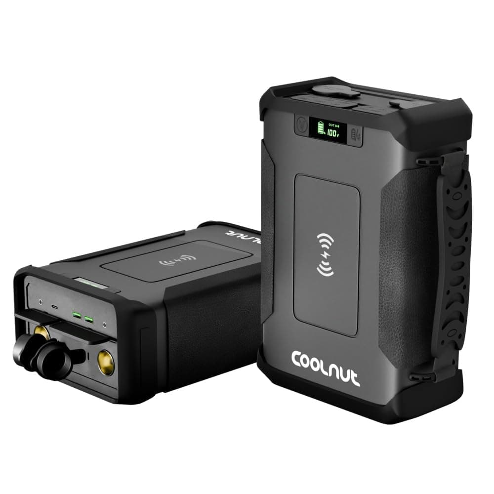 Coolnut Original Portable Power Station / 150w AC Power / 303Wh, 96000mah / Lithium Battery / 230V - 50Hz / 12 Years Life / 5 Years Warranty/Peak Power/Camping & RV/Indoor & Outdoor Use