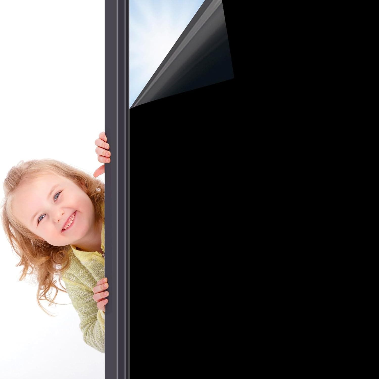 ERATO™ Blackout Privacy Film One Way Sun Control Window Film for Home Office Privacy (20" x 50 inch, Blackout Film)