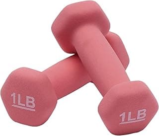 amazon basics Neoprene Dumbbells, Set Of 2, (0.45 Kgs Each ) - Pink