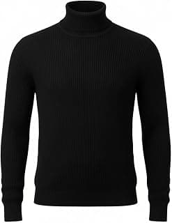 Men’s Winter Turtleneck High Neck Sweater | Thermal Warm Slim Fit Pullover | Soft Stretchable Full Sleeve Knit for Casual & Formal Wear