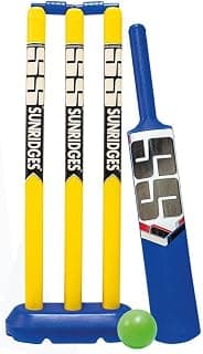 SS Plastic Cricket Set for Kids (Size 1–2) | Complete Plastic Cricket Kit with Bat & Accessories | Lightweight Backyard Cricket Set for Children | Outdoor Sports Toy for Boys & Girls
