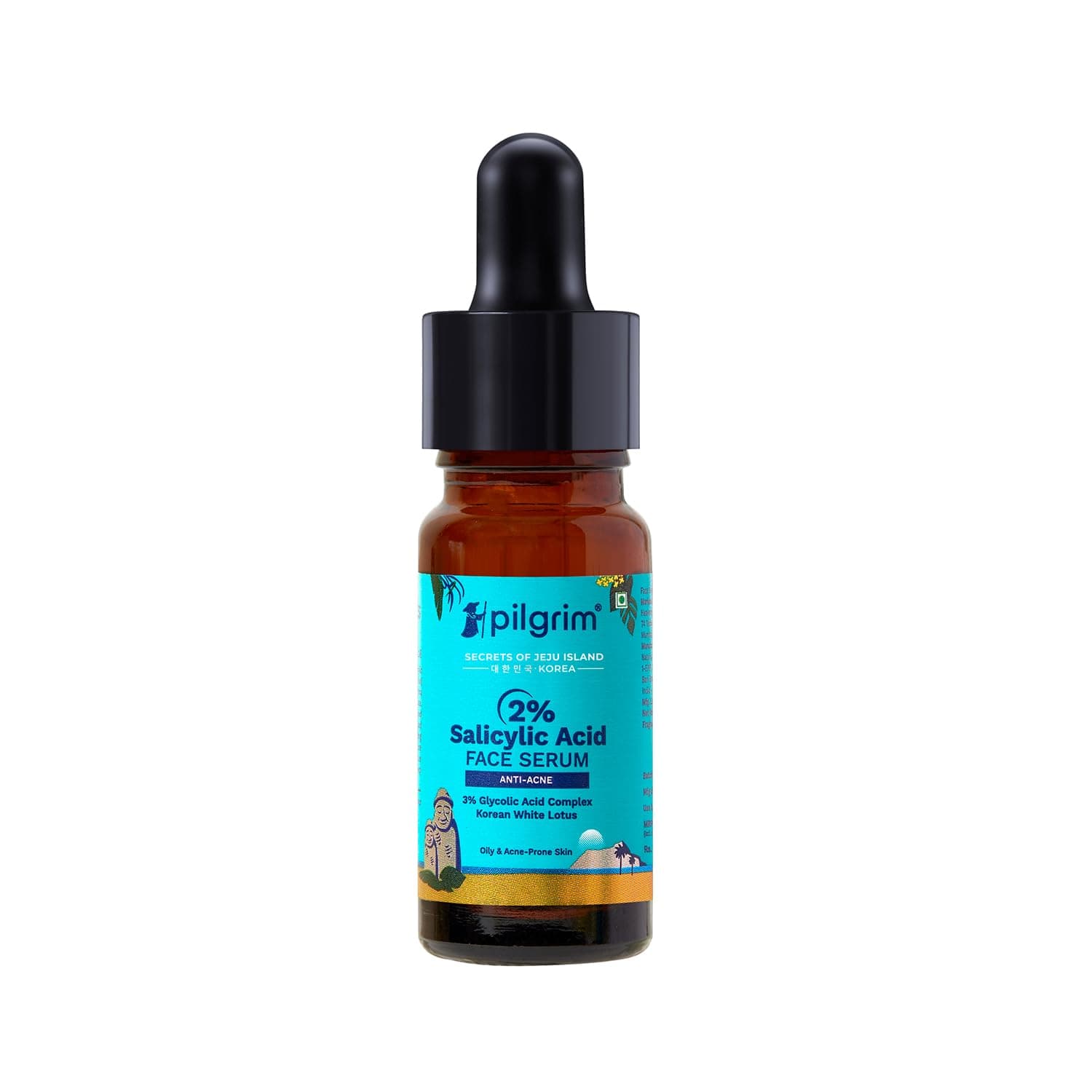 Pilgrim 2% Salicylic Acid Face Serum Anti-Acne | Fights Active Acne & Pimples | Reduces Blackheads,Oiliness, Excess Oil & Bumpy Texture | BHA Based Exfoliant | For Women and Men I10 ml