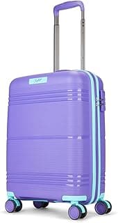 Skybags Cabin Paratrip Hard Luggage (55 cm) | Polypropylene Luggage Trolley with 8 Spinner Wheels| Purple Oppulence | Unisex