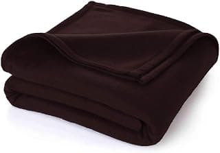 Polar Fleece Blanket Warm & Cozy - Premium Fleece Blanket - Blanket for Single Bed, Sofa, Camping, Travel and Cold Nights - Lightweight Blanket (Single Bed 90x60 Inches) Coffe