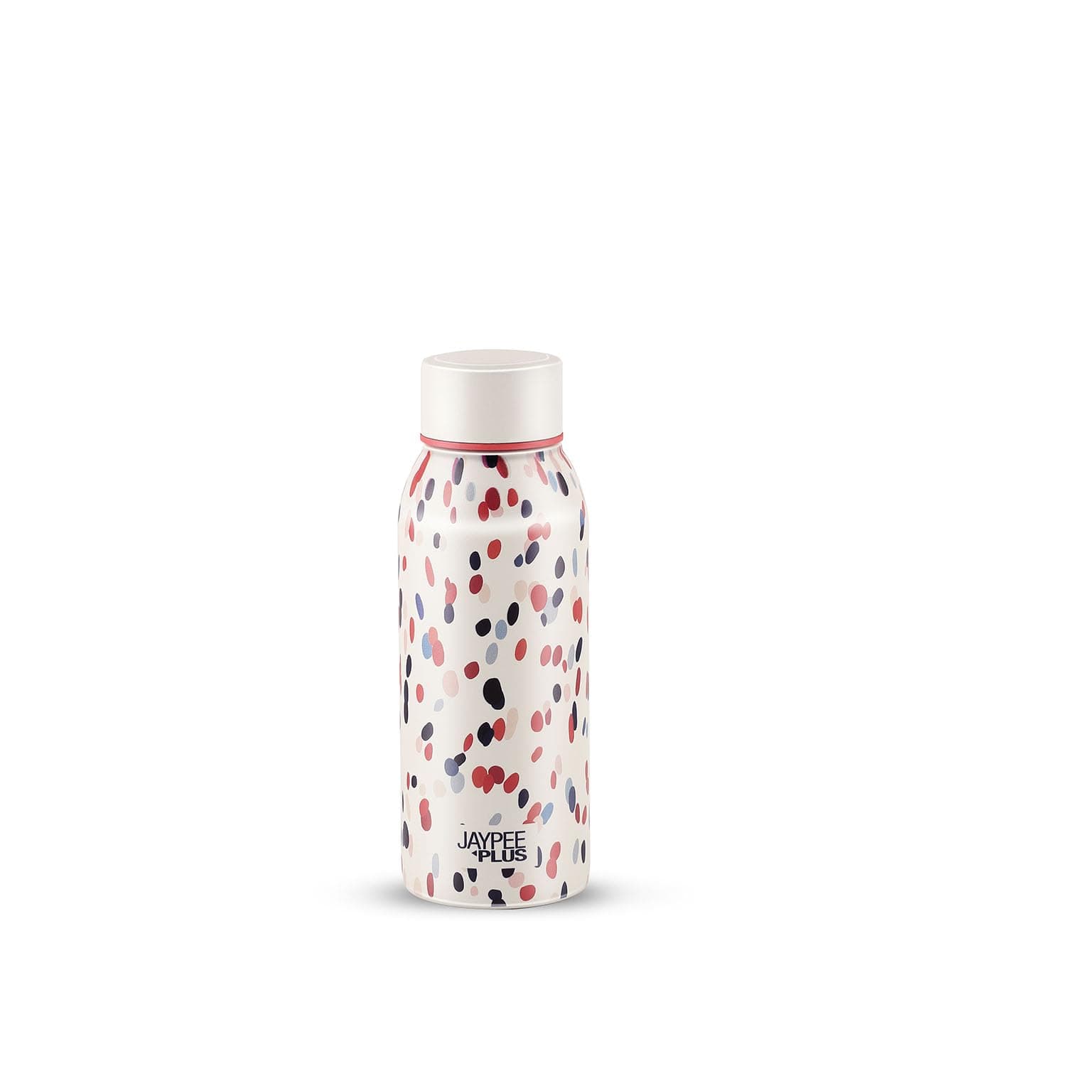 Jaypee Plus Punch Prime Stainless Steel Printed Vacuum Insulated Water Bottle 500 ml | ISI Certified Rustproof & Leakproof Flask with 24Hrs Hot & Cold Ideal for School Kids, Office & Travel- (Cream)