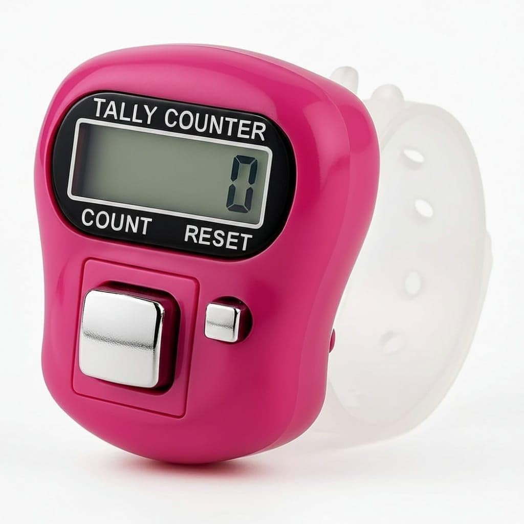 JAMPOD Multiuse Finger Counter – Portable Digital Hand Jaap Counter, Chanting & Mantra Jap Counting Machine, Mini Mala Electronic Tally Counter Ring - Pack of 1