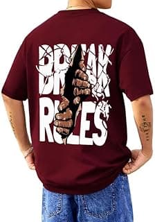 AUSK Baggy Hip-Hop T-Shirt for Men - Graphic Printed T Shirts || Oversized Men Tshirt || T-Shirts