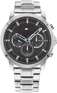 Tommy Hilfiger Quartz Analog Grey Dial Stainless Steel Strap Watch for Men