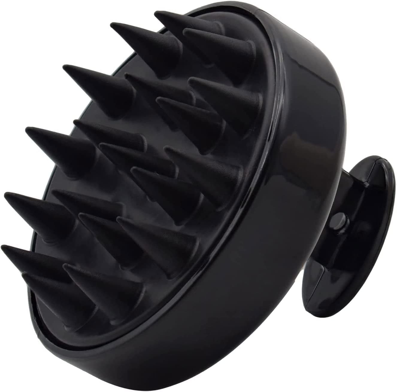 Renesmee Scalp Head Massager & Shampoo Brush: Eco-Friendly Wheat Straw Hair Care Tool For Hair Growth, Dandruff Removal, And Preventing Hair Loss (Solid Black)
