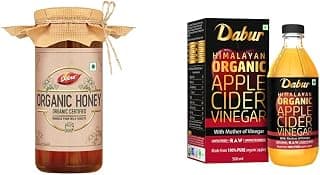 DABUR Organic Honey - 300gm & Dabur Himalayan Organic Apple Cider Vinegar - 500ml