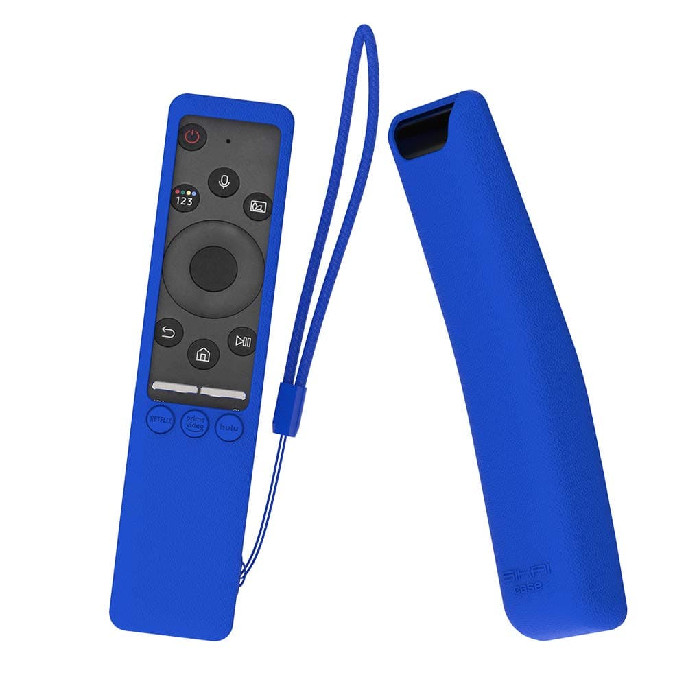 SIKAI Silicone Protective Case for Samsung BN59-01312A BN59-01329A Smart TV Remote Shockproof Skin-Friendly Battery Cover for Samsung QLED 8K TV OneRemote with Remote Loop (B-Blue)