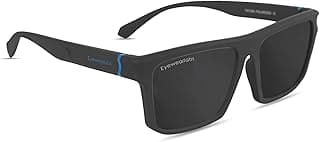 Eyewearlabs OKNO | Polarized Full Rim Rectangular Branded Stylish Sunglasses For Men & Women | 100% UV Protection Shades | Cricket Sports Cycling Driving | Medium | Barton | Barkley