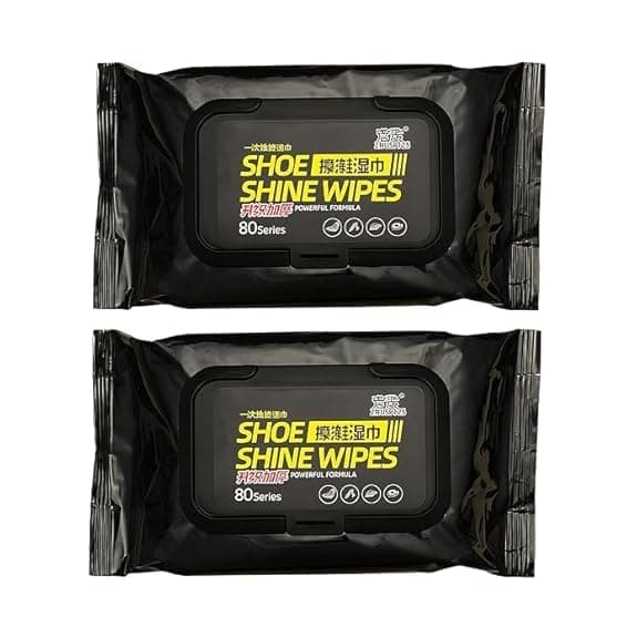 SONORO KATE Shoe Cleaning Wipes (80 Wipes) – Instant Sneaker Wipes Cleaner for White Shoes & Leather, Portable No Water Shoe Cleaner, Quick Dirt & Stain Remover Shoe Wipes (Pack of 2)