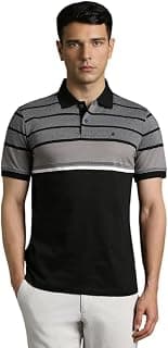 Louis Philippe Men's Regular Fit Weekend Wear Half Sleeve Casual Polo Tshirt
