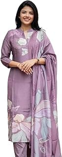 Sun Fashion And Lifestyle Kurta Sets for Woman | Kurti Set | Women's 3 Piece Kurta Pant Dupatta Set | Cotton Blend Kurta Woman | Elegant Suit for Women | Dupatta