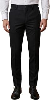 Louis Philippe Men's Slim Fit Solid Formal Trouser
