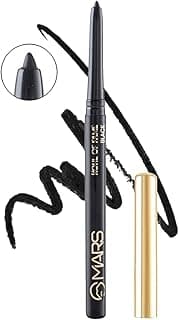 MARS Kohl of Fame Up to 12 Hours Stay Retractable Kajal | Smudgeproof and Waterproof | Long Lasting (0.35g) (Black)