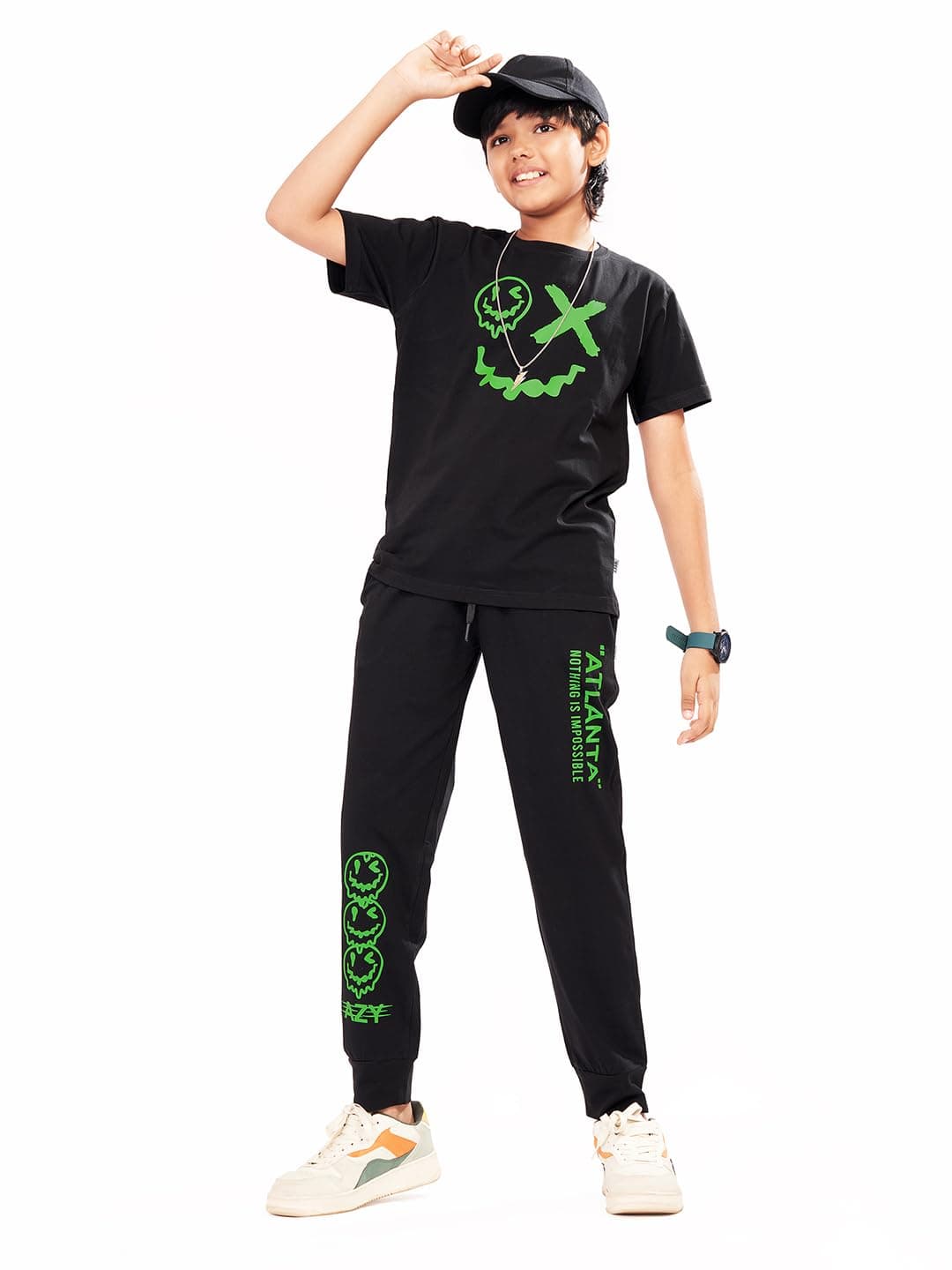 WEET Boys Cotton T-Shirt and Pyjama Set | Printed Nightwear Coord Set – 8407