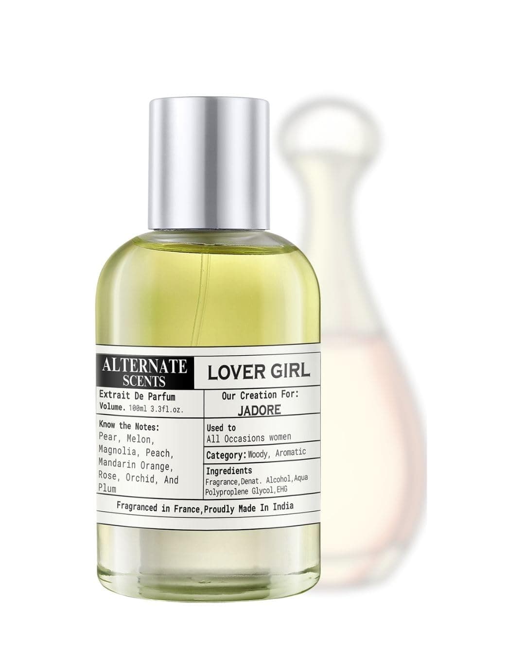 Alternate Scents LOVER GIRL 100ml Long Lasting Perfume For Women |Strong& long Lasting with 30% Oil Concentration|Elegant Floral Perfume for Women| Fragrance From France | Made In India|