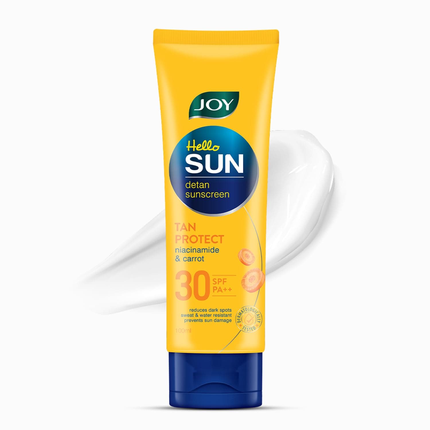 Joy Broad Spectrum SPF 30 Face & Body Sunscreen (100ml) | INVIVO Tested | Sunblock & Anti Tan Sunscreen For Normal to Oily Skin | Lightweight, Non Greasy & Zero White Cast