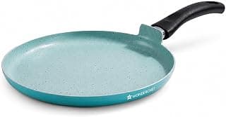 Wonderchef Vitalife Non-Stick Dosa Tawa for Kitchen, 28cm, Non-Toxic Coating, PFOA-Free, Cool-Touch Handles, Scratch-Resistant, Gas & Induction Compatible, 2-Yr Warranty, Teal Green