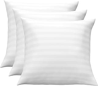 Kuber Industries Pack of 3 Cushion Filler | 12x12 Inch | Cushion Pillow Filler | Fluffy Microfiber Cushion Filler for Sofa-Living Room-Bedroom D�cor | Throw Cushion Pillow | White