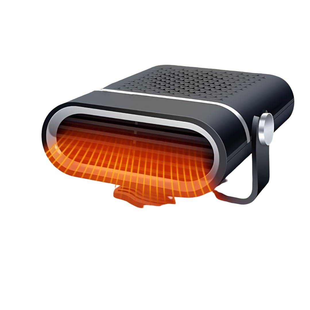 ZAWZA 2 in 1 Car Heater Fan 150W 12V Portable Fast Heating Defroster & Defogger, 360° Rotating Dashboard Heater, Quick Windshield Demister, for Car, SUV & Van Winter Driving
