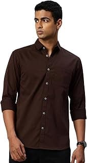 Majestic Man Comfort Slim Fit Solid Pure Cotton Self Design Casual Shirt