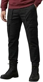 Louis Philippe Men's Relaxed Straight fit with Multi Utility Pockets Stretch Fabric for Comfort Travel Friendly Casual Trouser