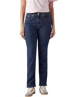 Levi's Women's 724 Mid Indigo Straight Fit High-Rise Jeans
