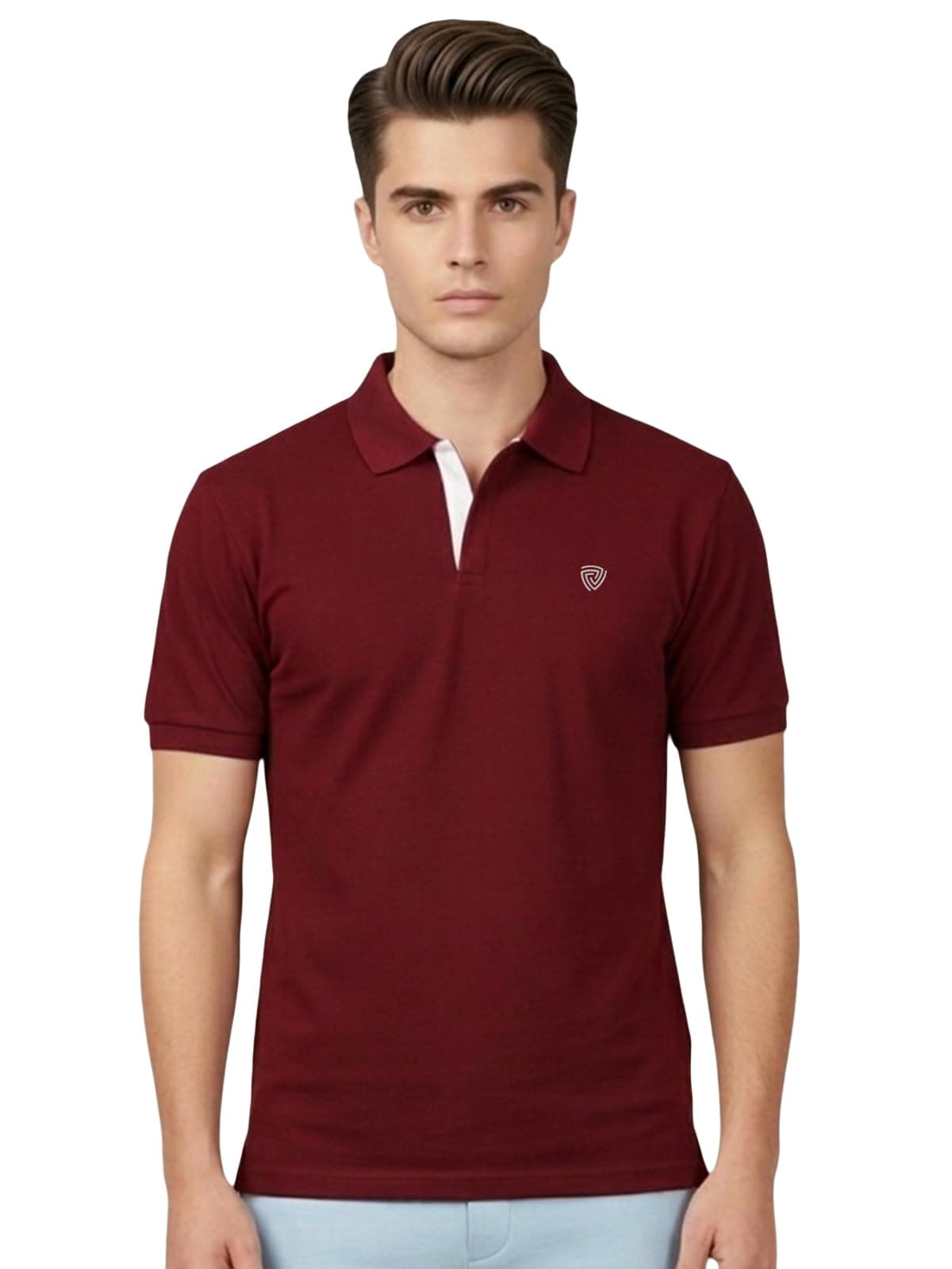 Lux Cozi Men's Cotton Solid Polo Tshirt | Collar Tshirts | Half Sleeves | Stylish & Premium All Day Wear | Pack of 1