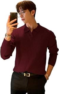 Pivl Men's Winter Collor Solid Sweater