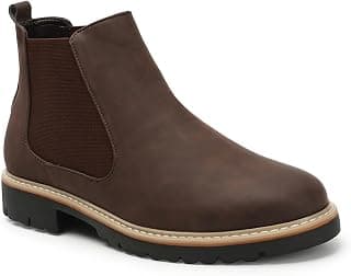 Carlton London Men's Classic Suede Slip On Chelsea Ankle Boots