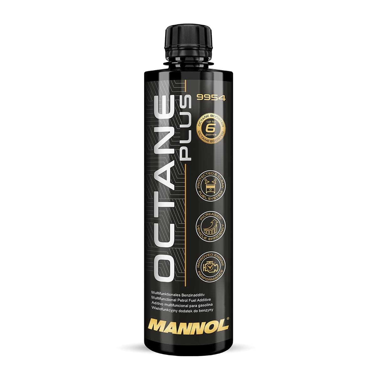 MANNOL 9954 (450ML) Octane Plus additive |Petrol Engines| Protect Engine Parts from Knocking|Prevent costly Repairs | Reduces Engine Noise & Vibration|Imported from Germany 450 ML (1)