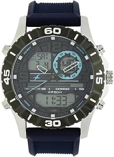 Fastrack Fastrack Quartz Analog Digital Grey Dial Dark Blue Silicone Strap Watch for Guys - NT38035SP02