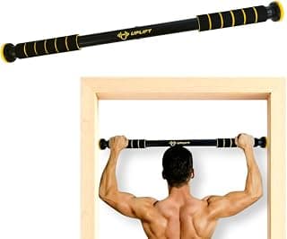 UPLIFT Pull Up Bar for Home 100 KG | Heavy Duty Doorway Chin Up Bar | Adjustable 62–100 CM No Drill Gym Rod with Anti-Slip Grip | Home Workout & Strength Training Equipment