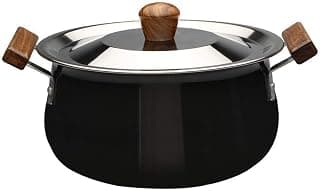 Wonderchef Ebony Hard Anodized Non-Stick Biryani Handi with Lid - 5L | Black, 1 Piece