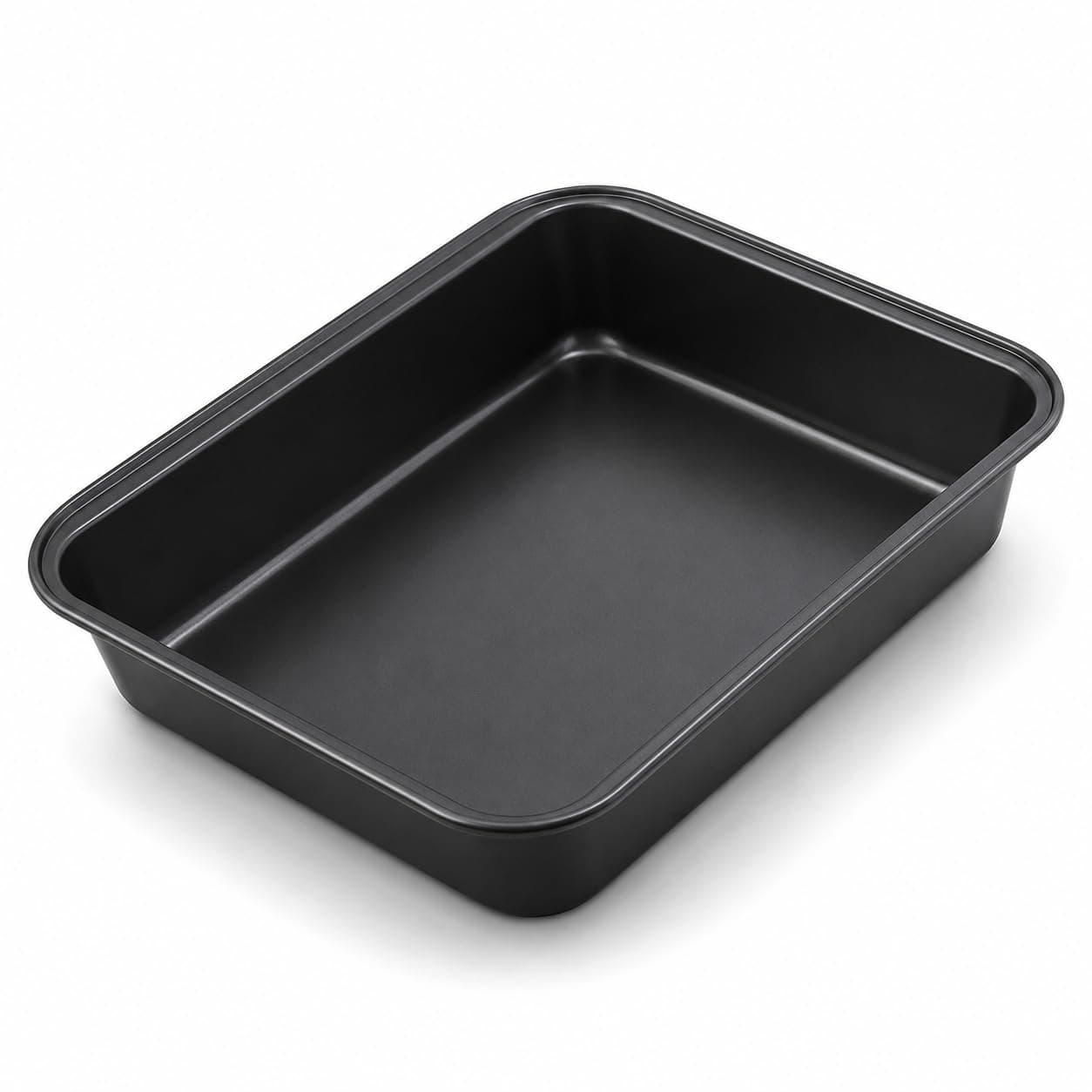 Xacton Teflon Square Cake Mould | Non-Stick Cake Baking Pan & Roasting Tray | Deep Bakeware Pan for Brownie, Bread, Lasagna, Pizza & Roasting | Microwave Oven, OTG Safe | Reusable Kitchen Bakeware