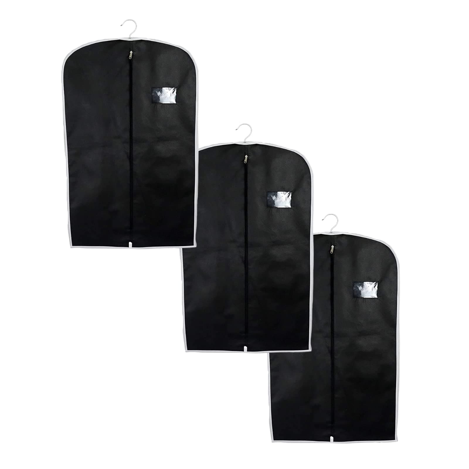 Home Decor Expert Men's Coat Blazer Cover Breathable Garment Bag Suit Cover- Black Set of 3 Pcs, Non Woven